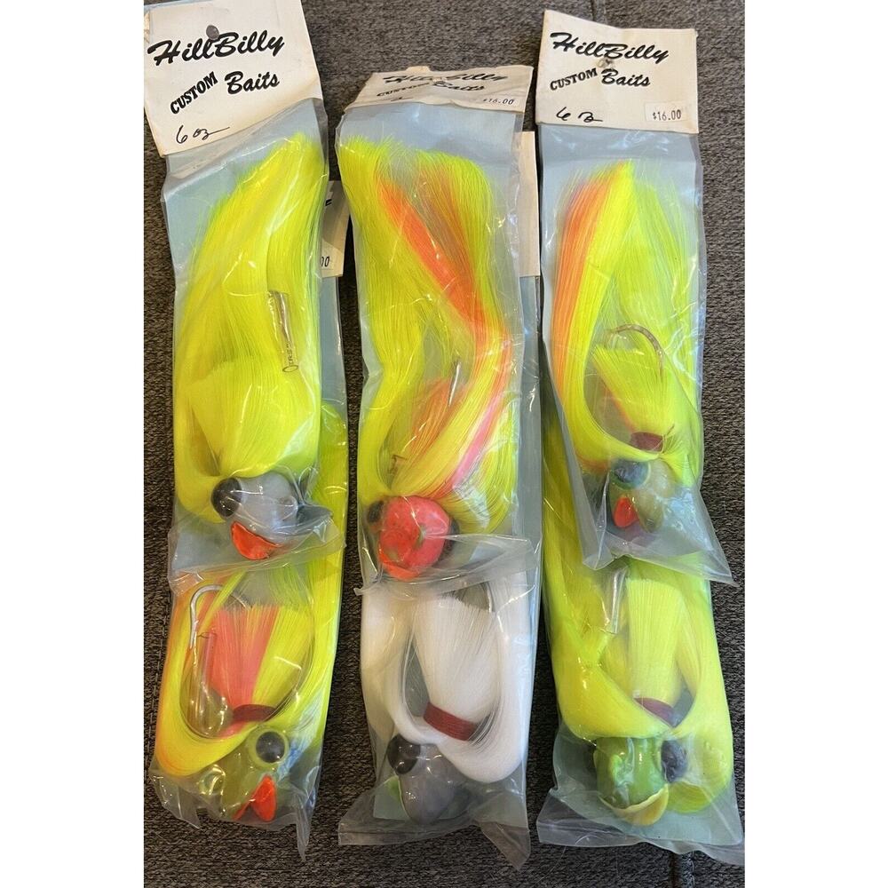 6 pack- PARACHUTE STRIPER LURES 6 oz head - Picture 5 of 5